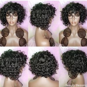 Curl Bob Style Brazilian Remy 100% Human Hair Wig